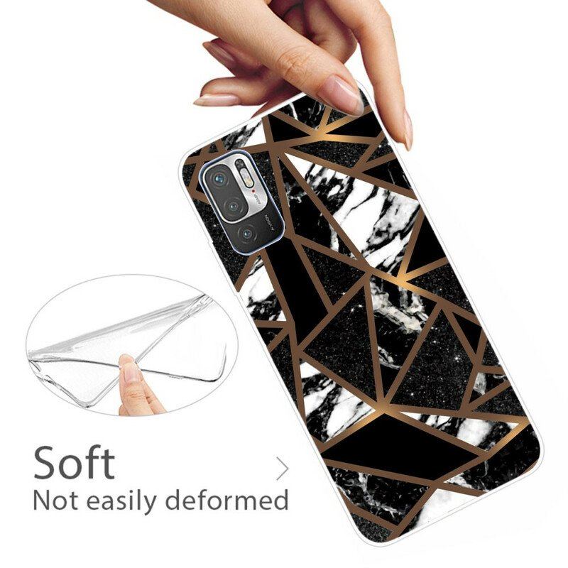 Etui do Xiaomi Redmi Note 10 5G Geometryczny Marmur