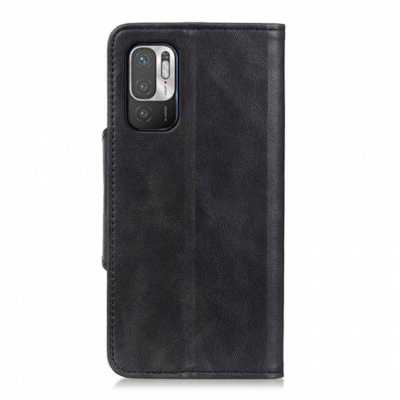 Etui Folio do Xiaomi Redmi Note 10 5G Guzik Ze Sztucznej Skóry