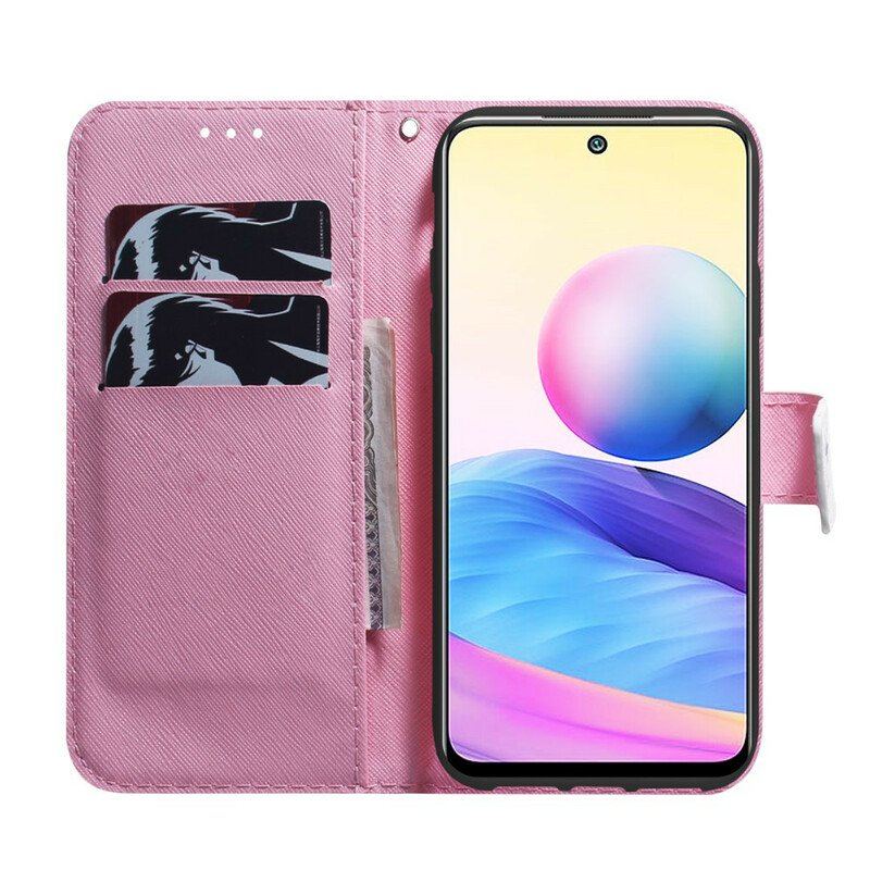 Etui Folio do Xiaomi Redmi Note 10 5G Kwiat Zgaszony Róż
