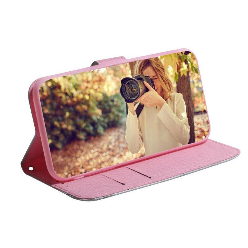 Etui Folio do Xiaomi Redmi Note 10 5G Kwiat Zgaszony Róż