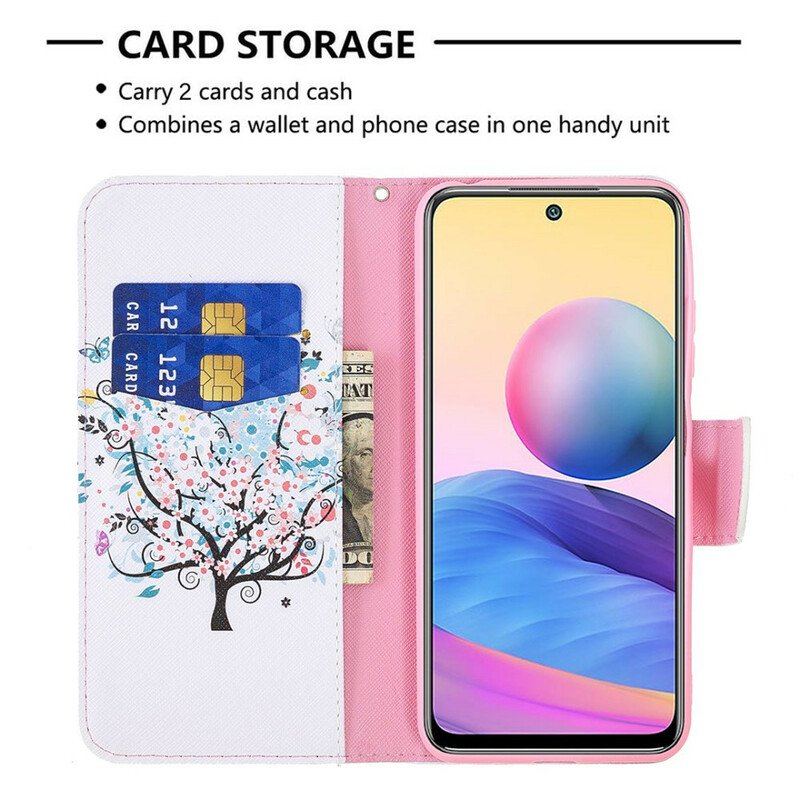 Etui Folio do Xiaomi Redmi Note 10 5G Kwitnące Drzewo