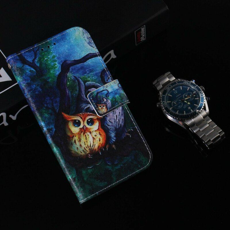 Etui Folio do Xiaomi Redmi Note 10 5G Malowanie Sów