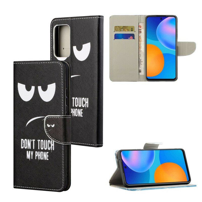 Etui Folio do Xiaomi Redmi Note 10 5G Nie Dotykaj Mojego Telefonu