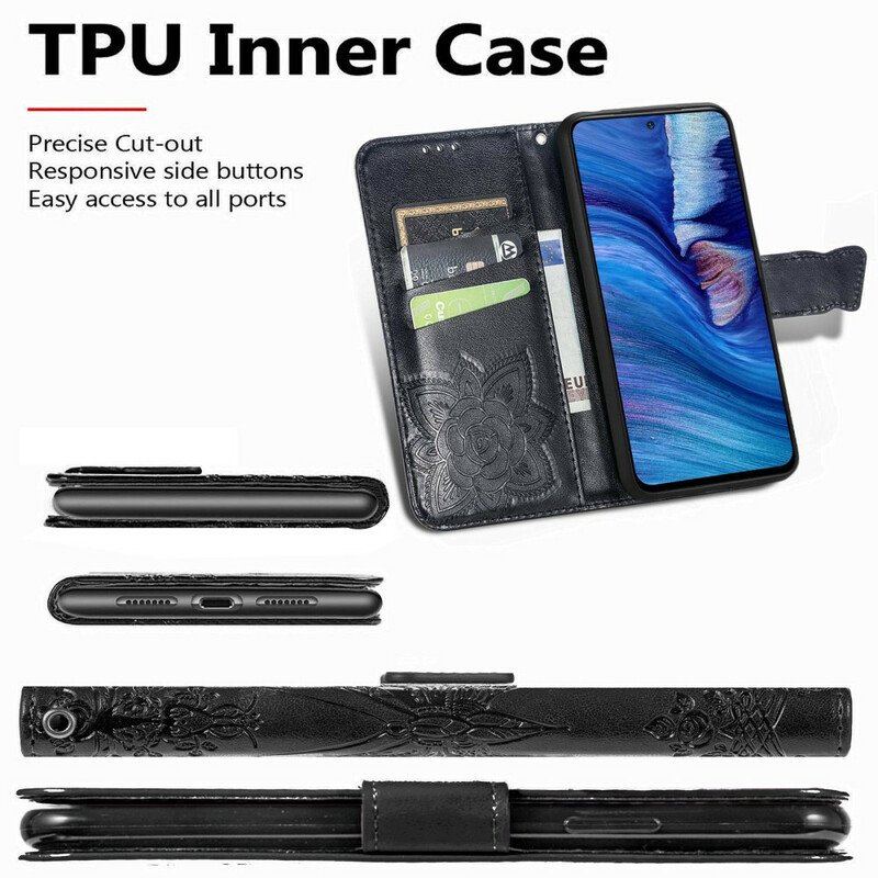 Etui Folio do Xiaomi Redmi Note 10 5G Pół Motyla