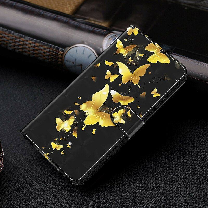 Etui Folio do Xiaomi Redmi Note 10 5G Żółte Motyle