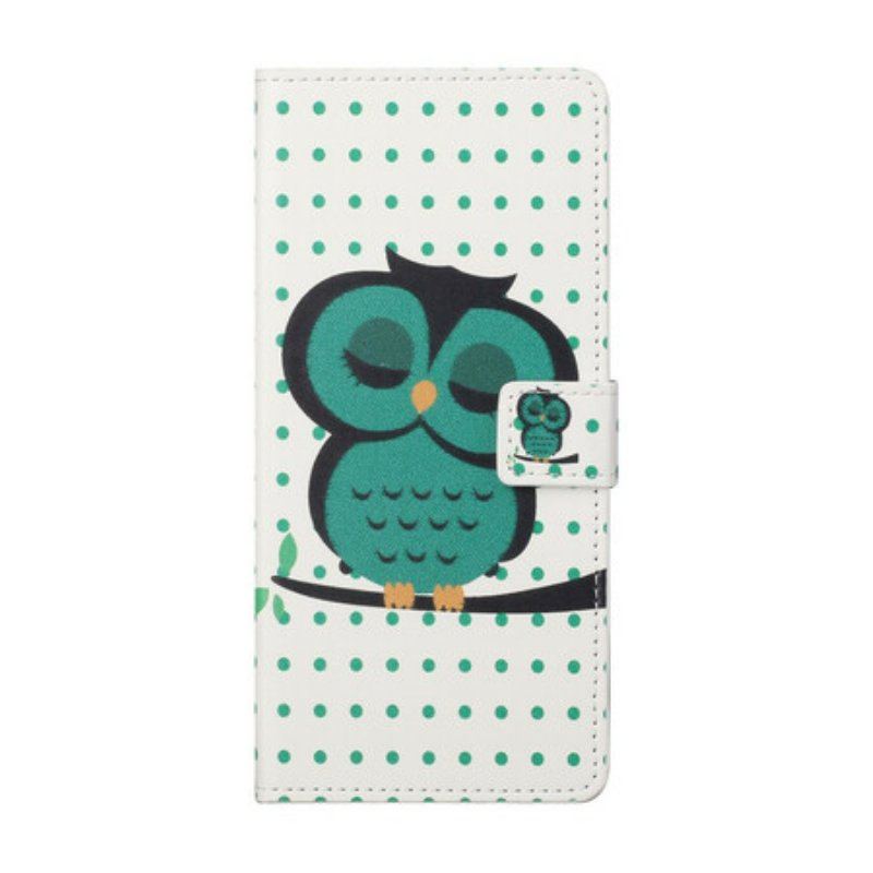 Etui Folio do Xiaomi Redmi Note 10 5G Śpiąca Sowa