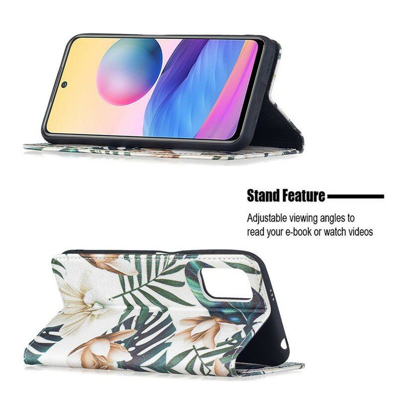 Etui Na Telefon do Xiaomi Redmi Note 10 5G Etui Folio Liście