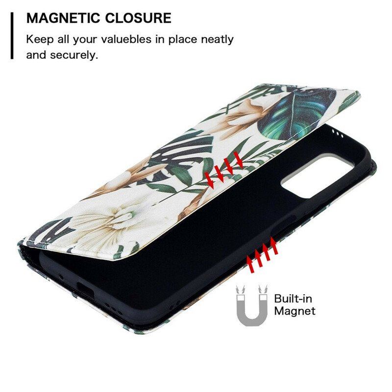Etui Na Telefon do Xiaomi Redmi Note 10 5G Etui Folio Liście