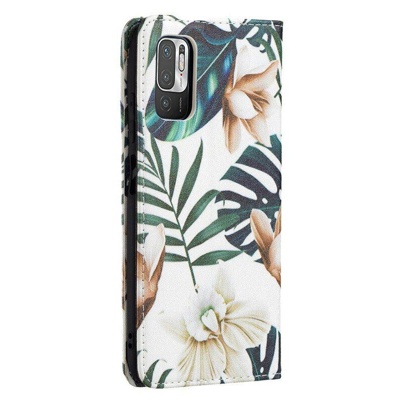 Etui Na Telefon do Xiaomi Redmi Note 10 5G Etui Folio Liście