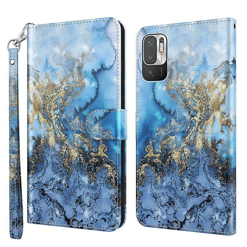 Obudowa Etui Na Telefon do Xiaomi Redmi Note 10 5G Marmur Ze Smyczą