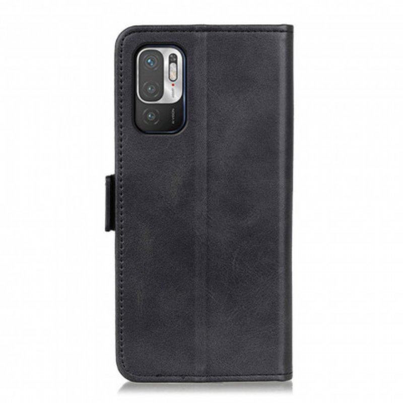 Skórzany Futerał do Xiaomi Redmi Note 10 5G Etui Folio Podwójna Klapa