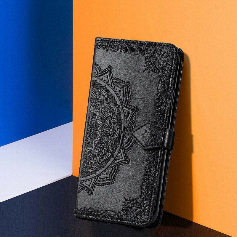 Skórzany Futerał do Xiaomi Redmi Note 10 5G Średniowiecze Mandali