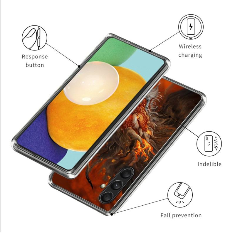 Etui Do Samsung Galaxy A16 5g Silikon Ognistego Tygrysa