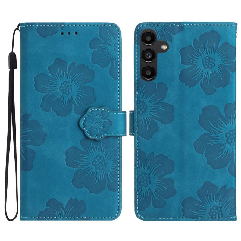Etui Folio Do Samsung Galaxy A16 5g Kwiatowy Wzór Paska
