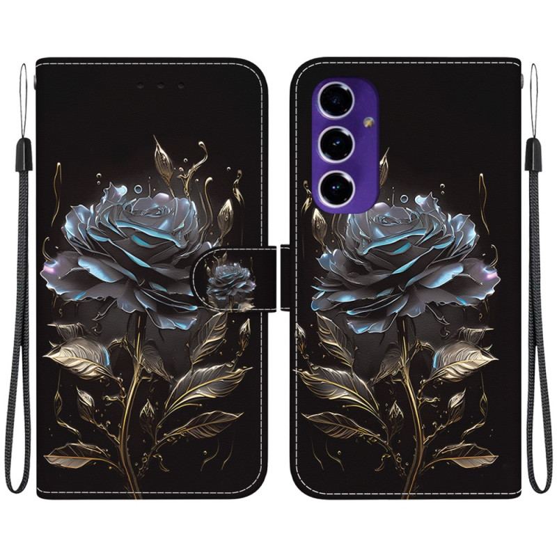 Etui Folio Samsung Galaxy A16 5g CZarna Róża Etui Ochronne