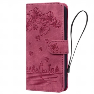 Etui Folio Samsung Galaxy A16 5g Koty I Wiśnia