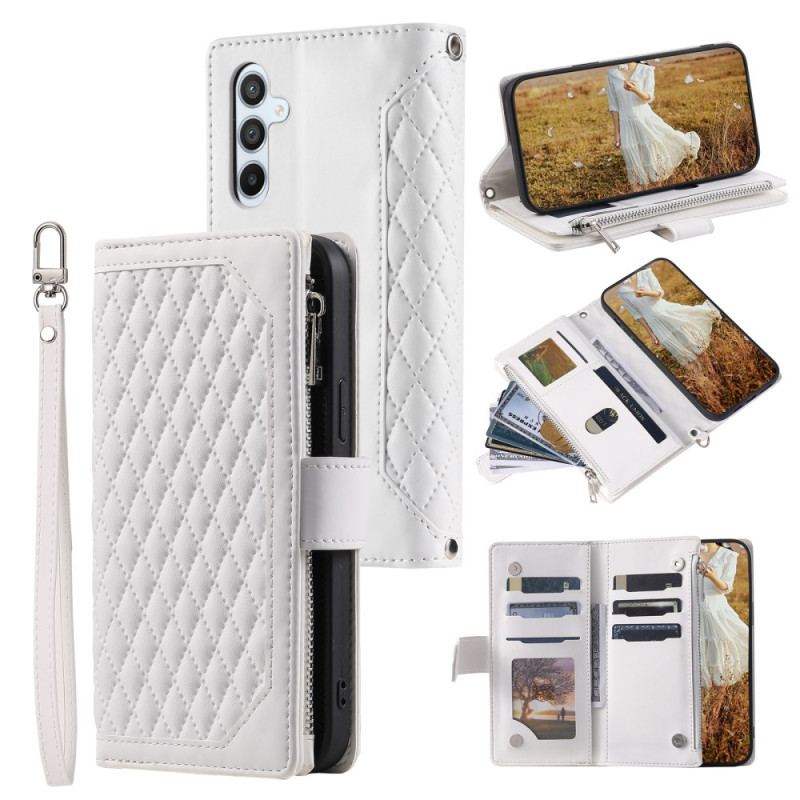 Etui Folio Samsung Galaxy A16 5g Pikowany Portfel Etui Ochronne