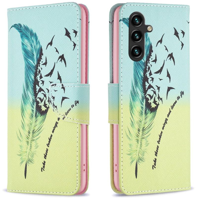 Etui Folio Samsung Galaxy A16 5g Pióro I Ptaki Etui Ochronne