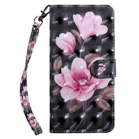 Etui Folio Samsung Galaxy A16 5g Różowy Pasek W Kwiaty Etui Ochronne