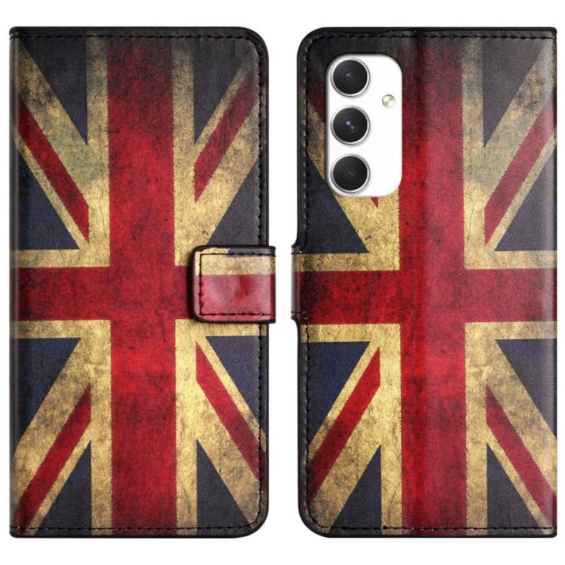Etui Folio Samsung Galaxy A16 5g Stara Angielska Flaga Etui Ochronne