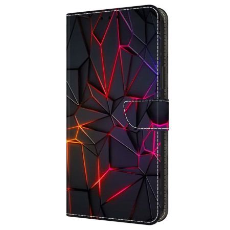 Etui Folio Samsung Galaxy A16 5g Wzór CZerwonych Pęknięć Etui Ochronne