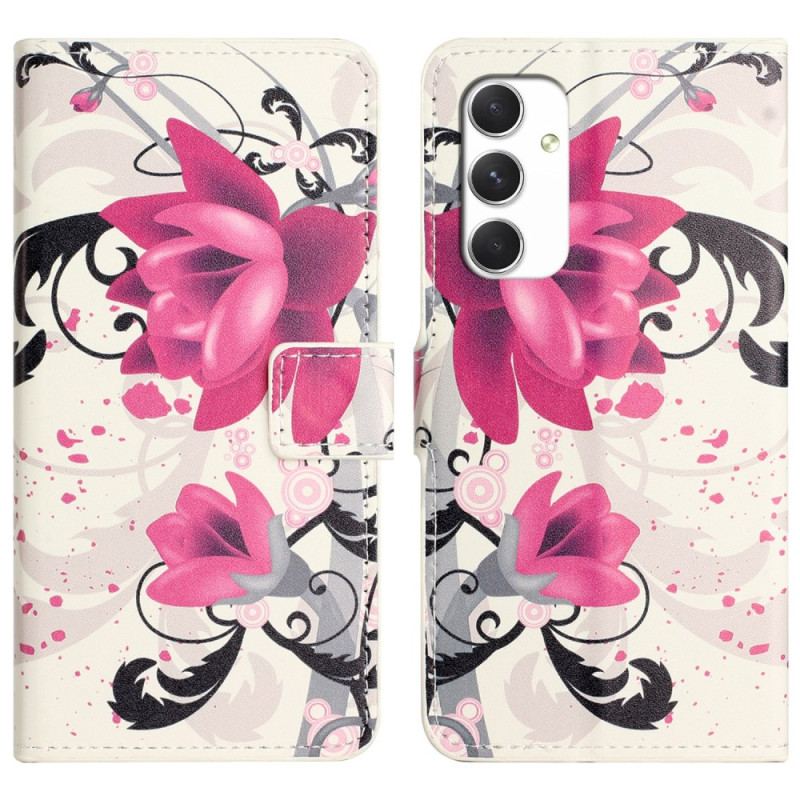 Etui Folio Samsung Galaxy A16 5g Wzór Lotosu Etui Ochronne