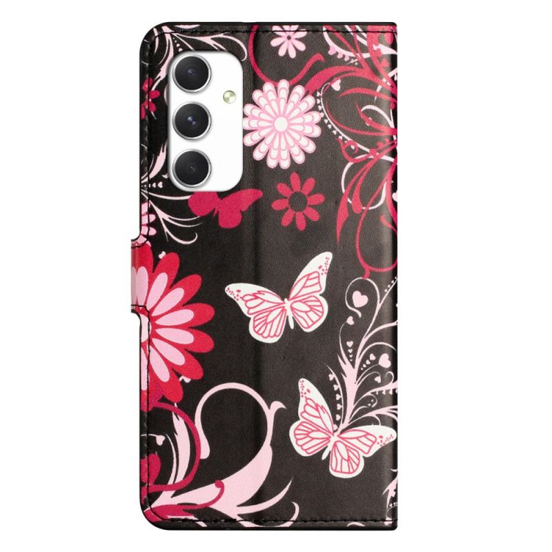 Obudowa Samsung Galaxy A16 5g Etui Na Telefon Motyle Na CZarnym Tle
