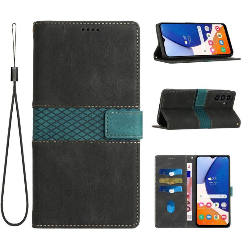 Skórzany Futerał Samsung Galaxy A16 5g Etui Na Telefon Fryz Z Paskiem