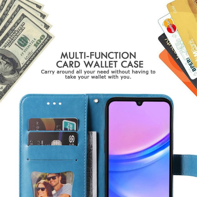 Skórzany Futerał Samsung Galaxy A16 5g Etui Na Telefon Odcisk Mandali