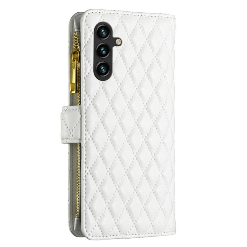 Skórzany Futerał Samsung Galaxy A16 5g Etui Na Telefon Pikowany Portfel Binfen Color