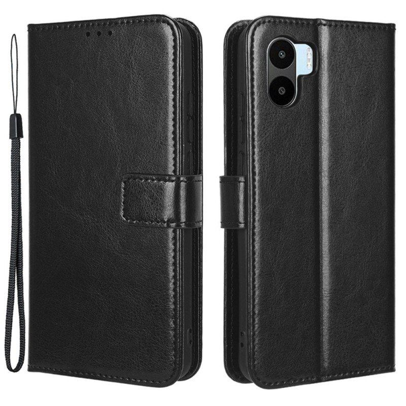 Etui Folio do Xiaomi Redmi A1 Błyszcząca Sztuczna Skóra