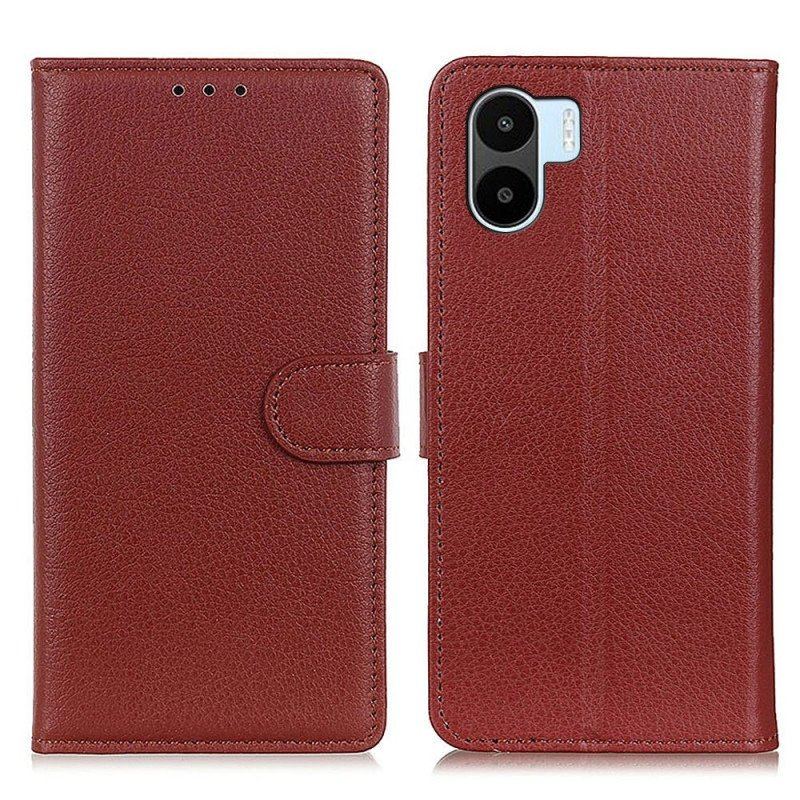 Skórzany Futerał do Xiaomi Redmi A1 Sztuczna Skóra Liczi