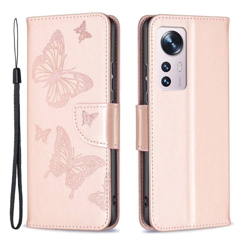 Etui Folio do Xiaomi 12 Obsługa Funkcji Motyli