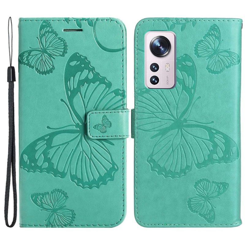 Etui Folio do Xiaomi 12 Obsługa Funkcji Motyli