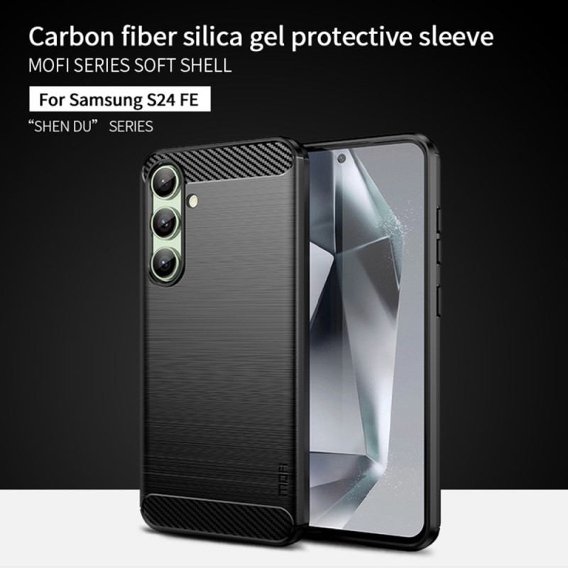 Etui Do Samsung Galaxy S24 Fe Szczotkowane Włókno Węglowe Mofi