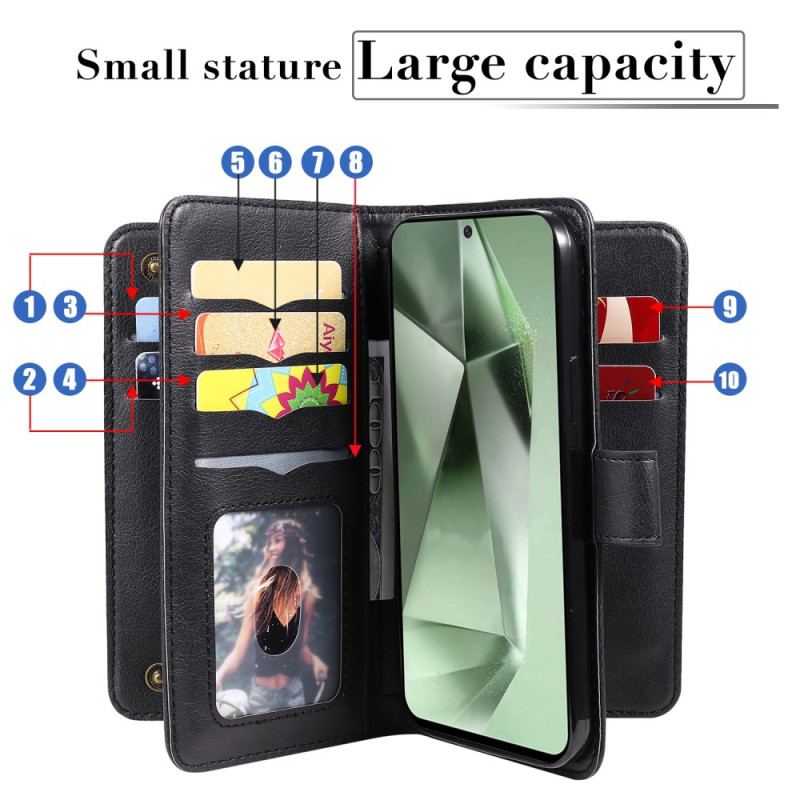 Etui Folio Do Samsung Galaxy S24 Fe 10 Posiadaczy Kart