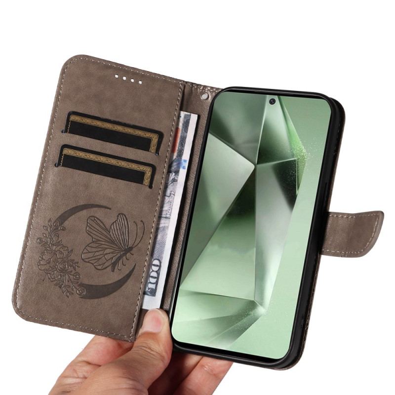 Etui Folio Do Samsung Galaxy S24 Fe Grafika Motyla