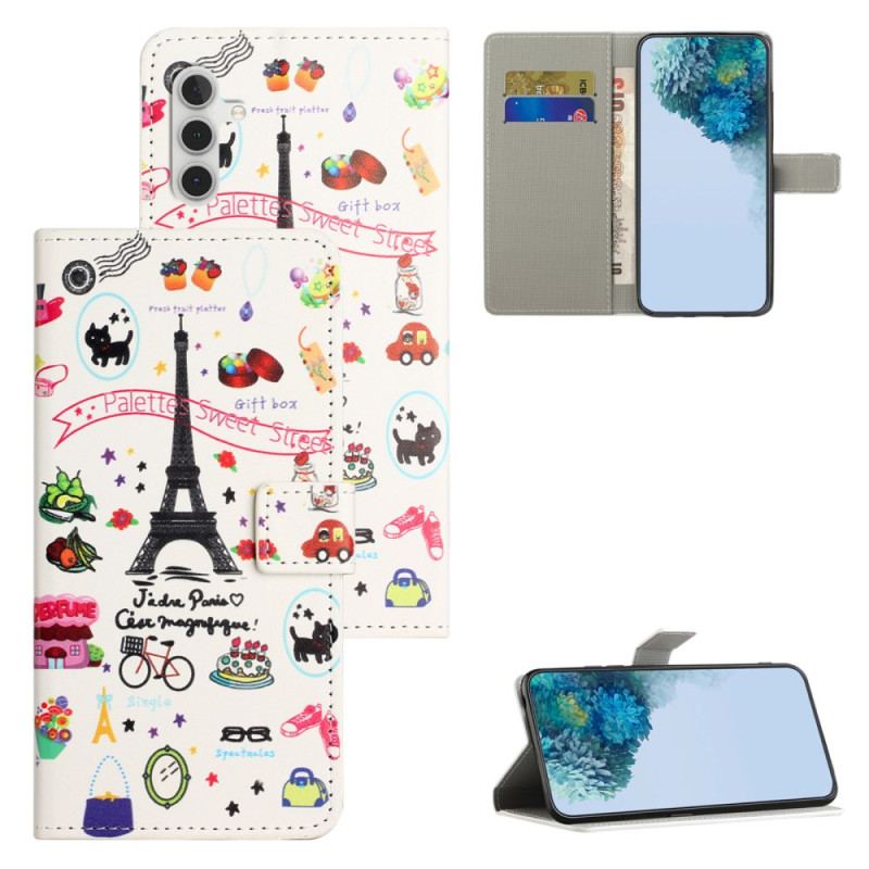 Etui Folio Do Samsung Galaxy S24 Fe Kocham Paryż