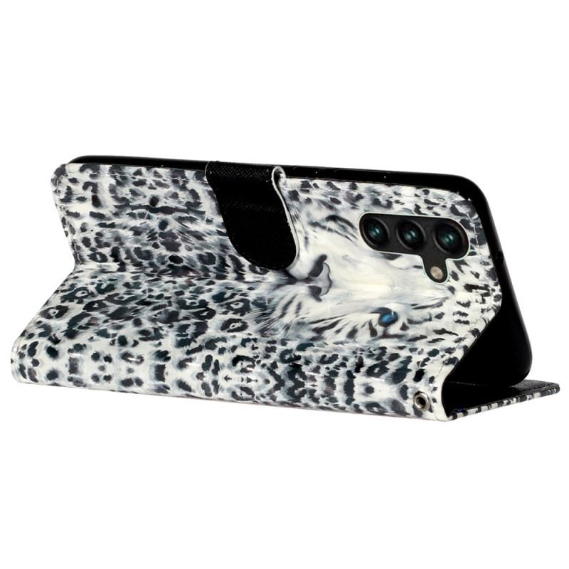 Etui Folio Do Samsung Galaxy S24 Fe Lampart Z Paskiem