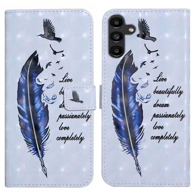 Etui Folio Do Samsung Galaxy S24 Fe Niebieskie Pióro
