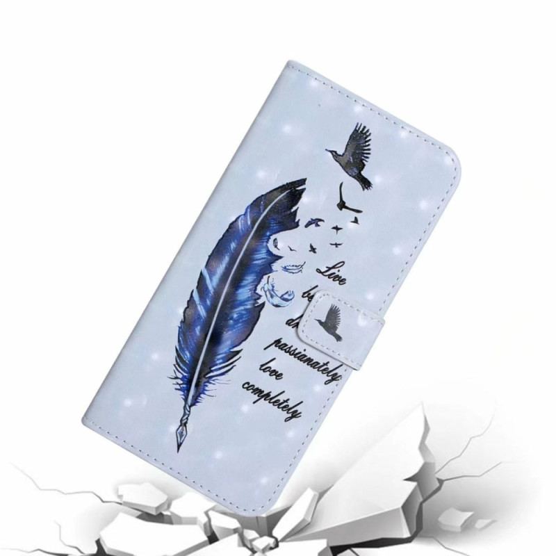 Etui Folio Do Samsung Galaxy S24 Fe Niebieskie Pióro
