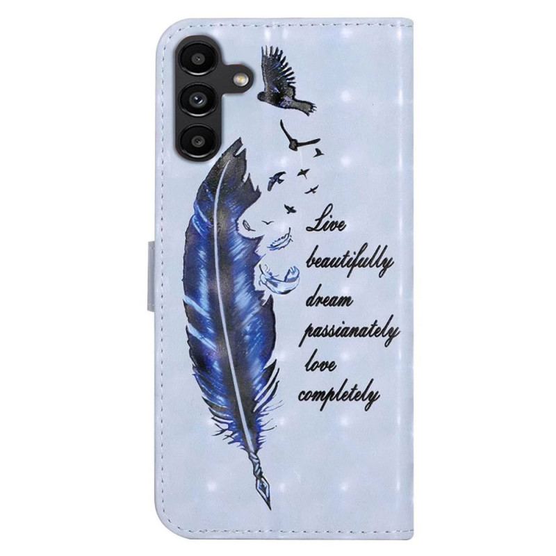 Etui Folio Do Samsung Galaxy S24 Fe Niebieskie Pióro