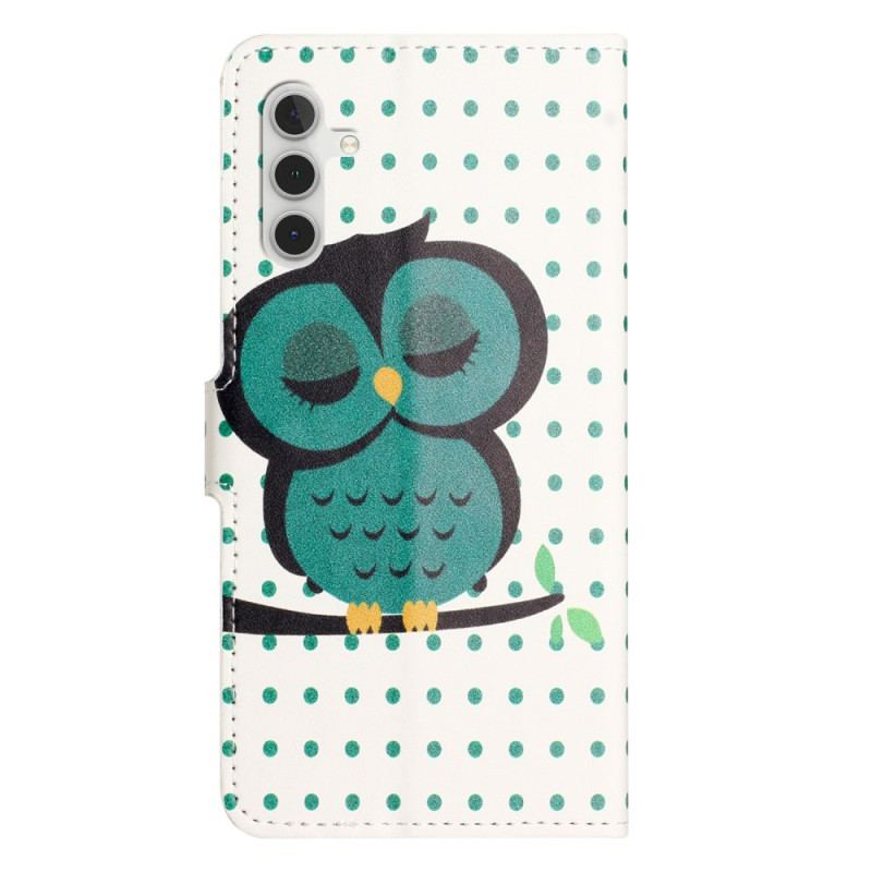Etui Folio Do Samsung Galaxy S24 Fe Śpiąca Sowa