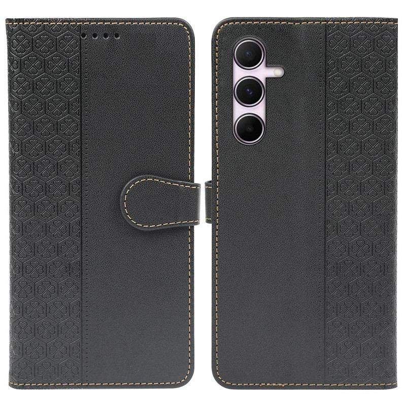 Etui Folio Do Samsung Galaxy S24 Fe Wzór CZterolistnej Koniczyny