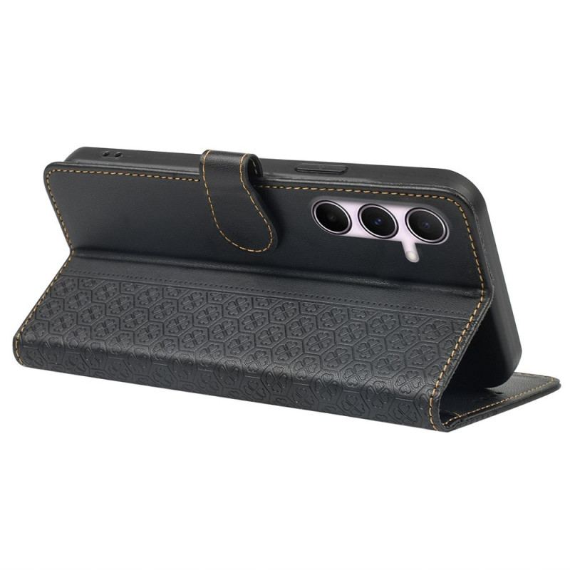 Etui Folio Do Samsung Galaxy S24 Fe Wzór CZterolistnej Koniczyny