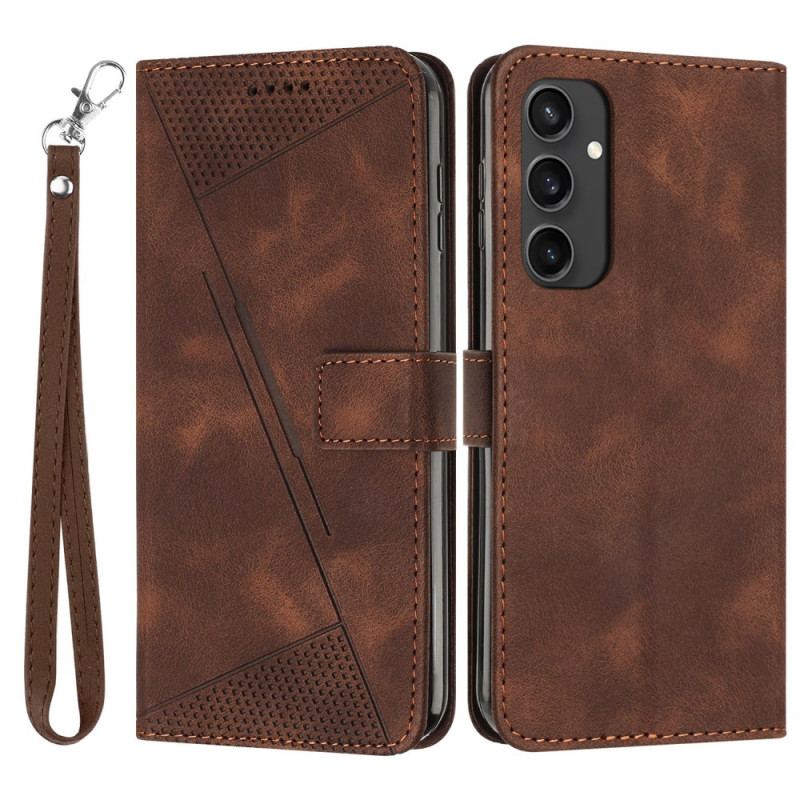Etui Folio Do Samsung Galaxy S24 Fe Wzór Trójkątów