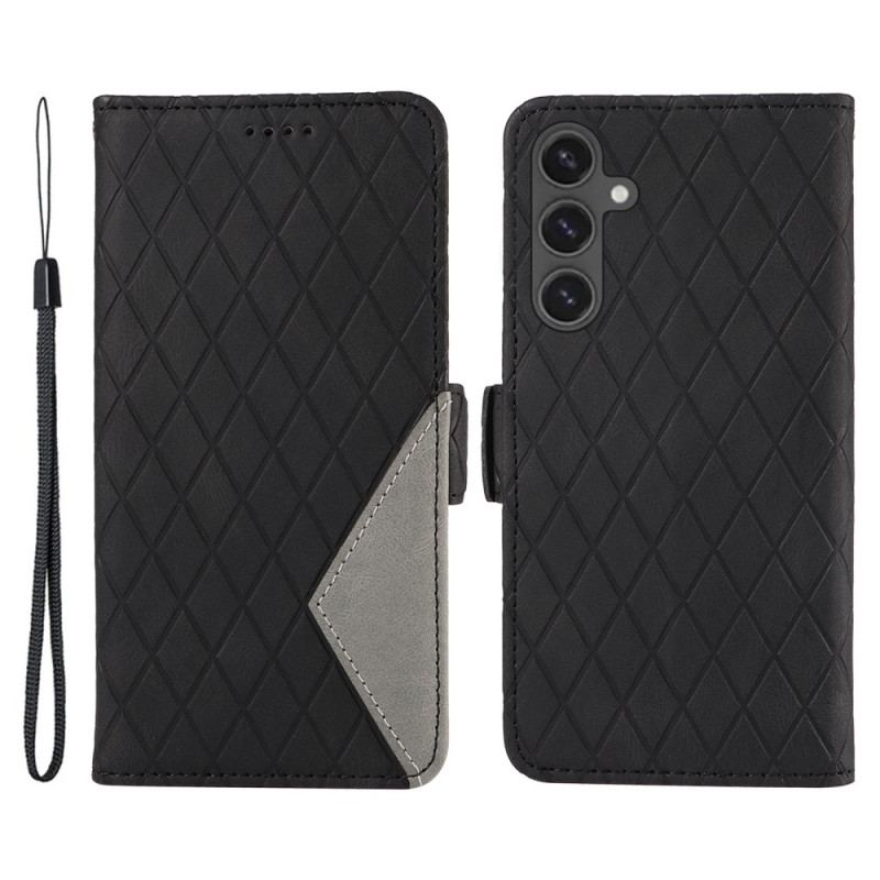 Etui Folio Samsung Galaxy S24 Fe Diamentowe Paski