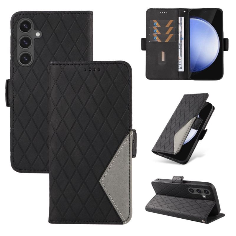 Etui Folio Samsung Galaxy S24 Fe Diamentowe Paski