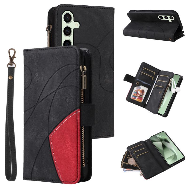 Etui Folio Samsung Galaxy S24 Fe Dwukolorowy Portfel Etui Ochronne