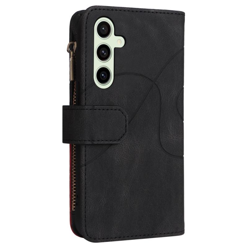 Etui Folio Samsung Galaxy S24 Fe Dwukolorowy Portfel Etui Ochronne